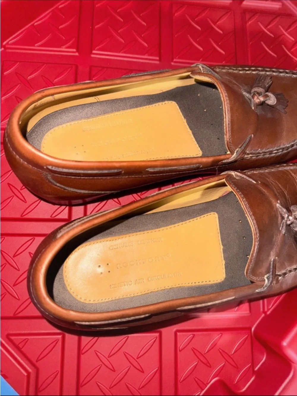 Rockport leather tassel